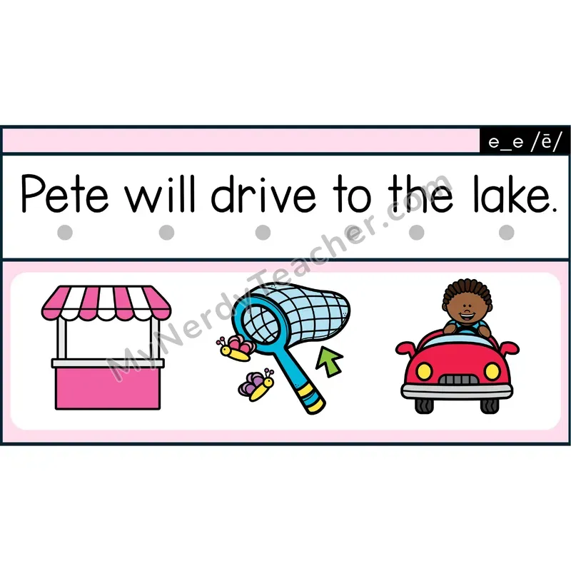 VCe Long E (e_e) Decodable Sentences — PowerPoint