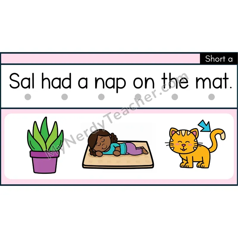 Short A (CVC) Decodable Sentences — PowerPoint