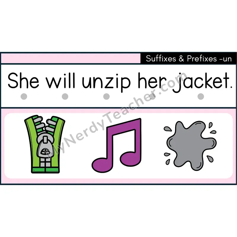 Prefix un- Decodable Sentences — Digital Slides