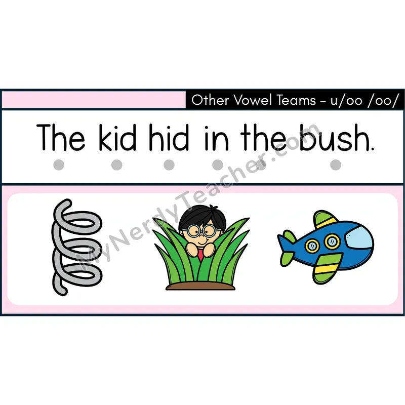 Short oo (u, oo → /ʊ/) Decodable Sentences — Digital Slides
