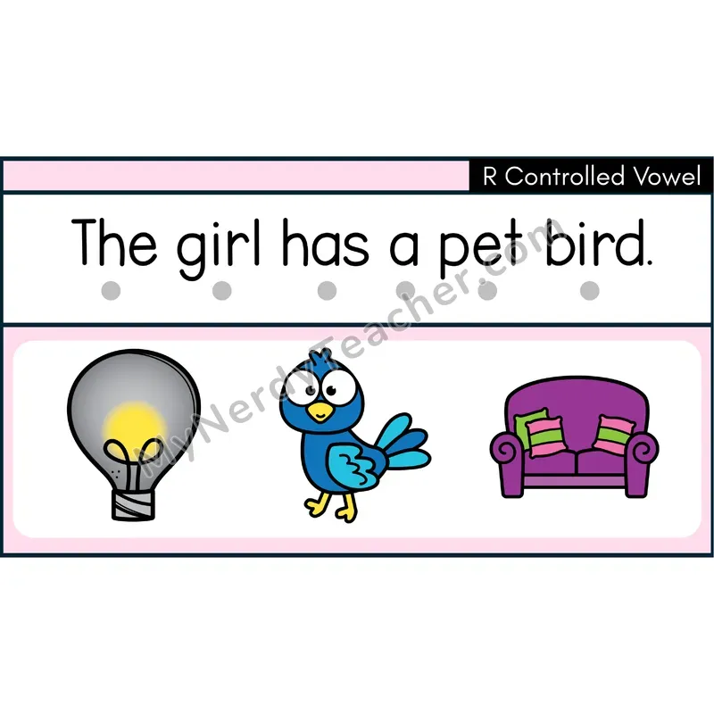 R-Controlled Vowels Review Decodable Sentences — Digital Slides