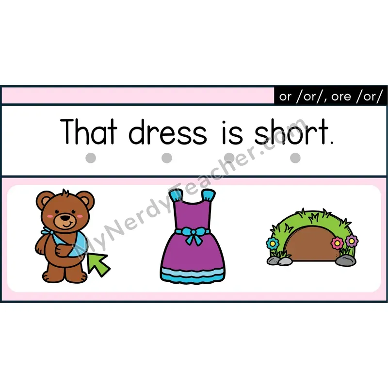 or, ore R-Controlled Decodable Sentences — Digital Slides