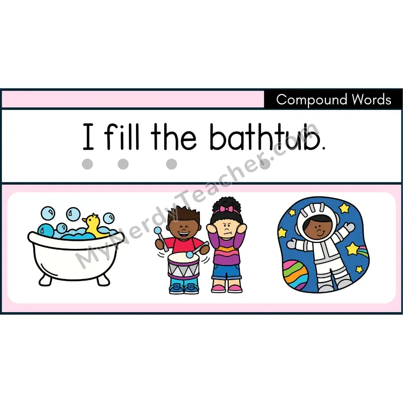 Compound Words Decodable Sentences — Digital Slides