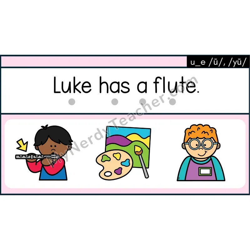 VCe Long U (u_e) Decodable Sentences — Digital Slides