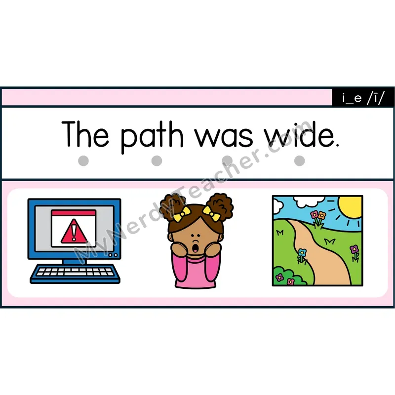 VCe Long I (i_e) Decodable Sentences — Digital Slides