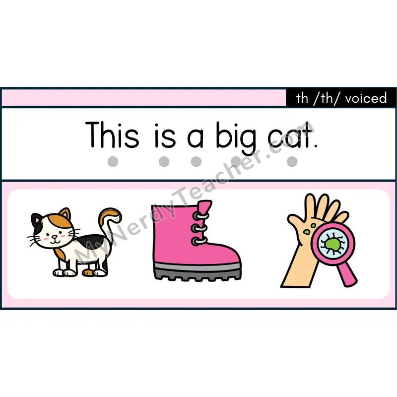 Voiced th Digraph Decodable Sentences — Digital Slides