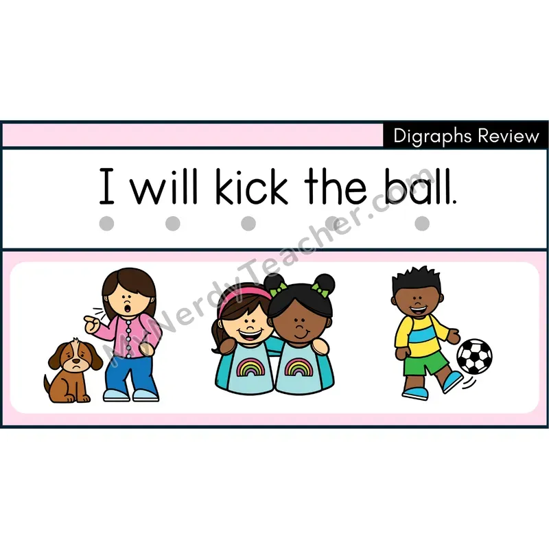 Digraphs Review Decodable Sentences — Digital Slides