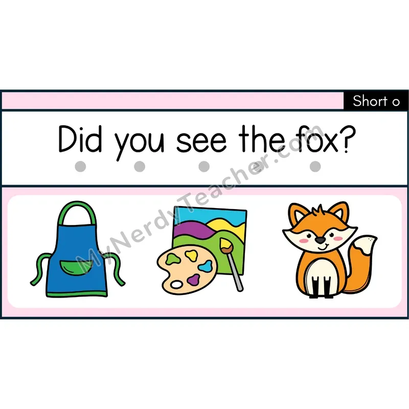 Short O (CVC) Decodable Sentences — Digital Slides