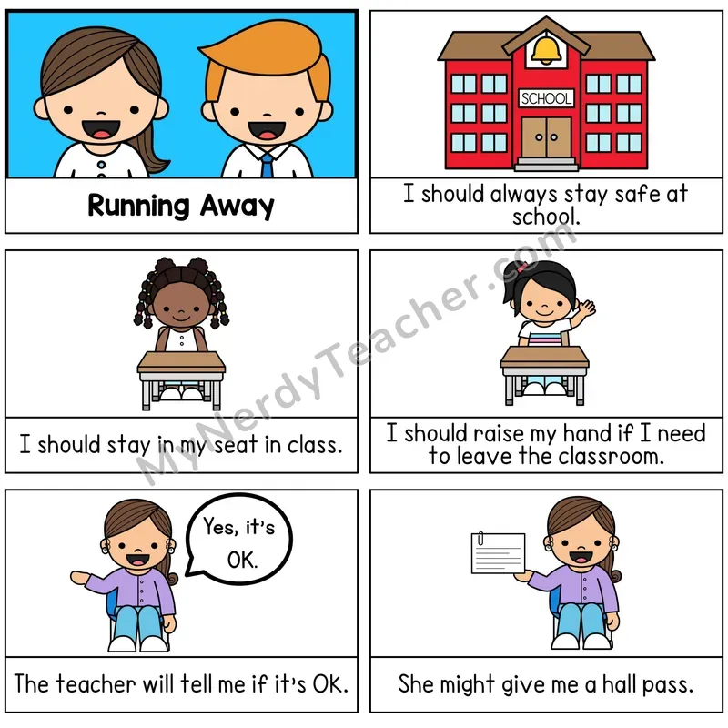 Running Away Digital Social Story Booklet