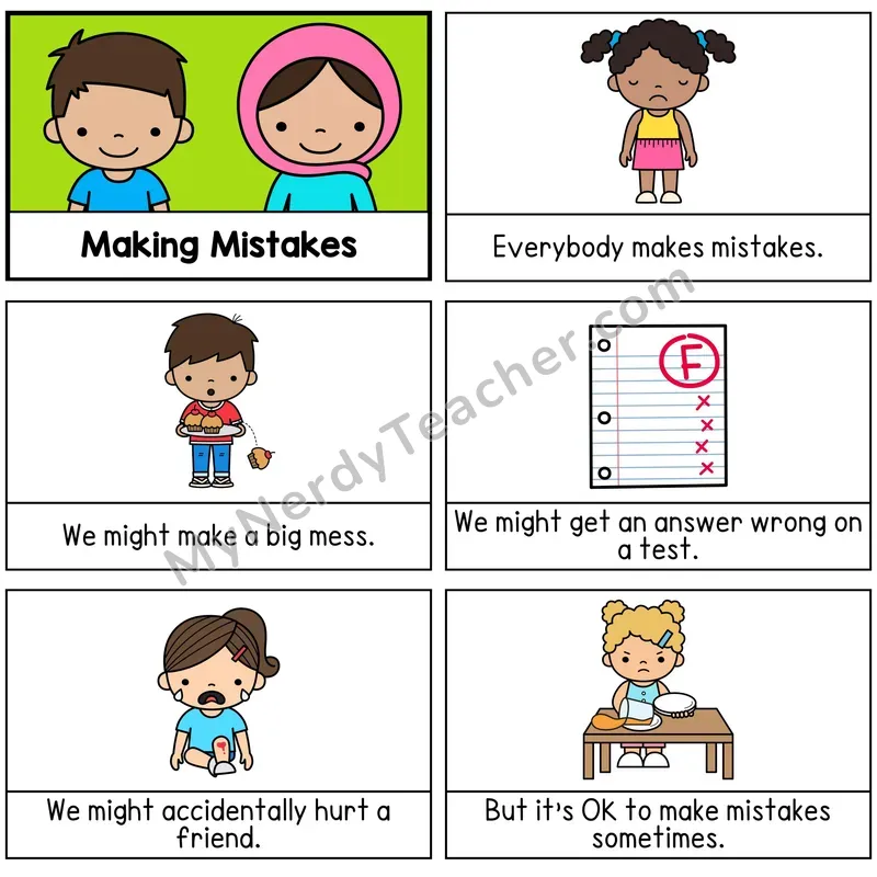 Making Mistakes Digital Social Story Booklet