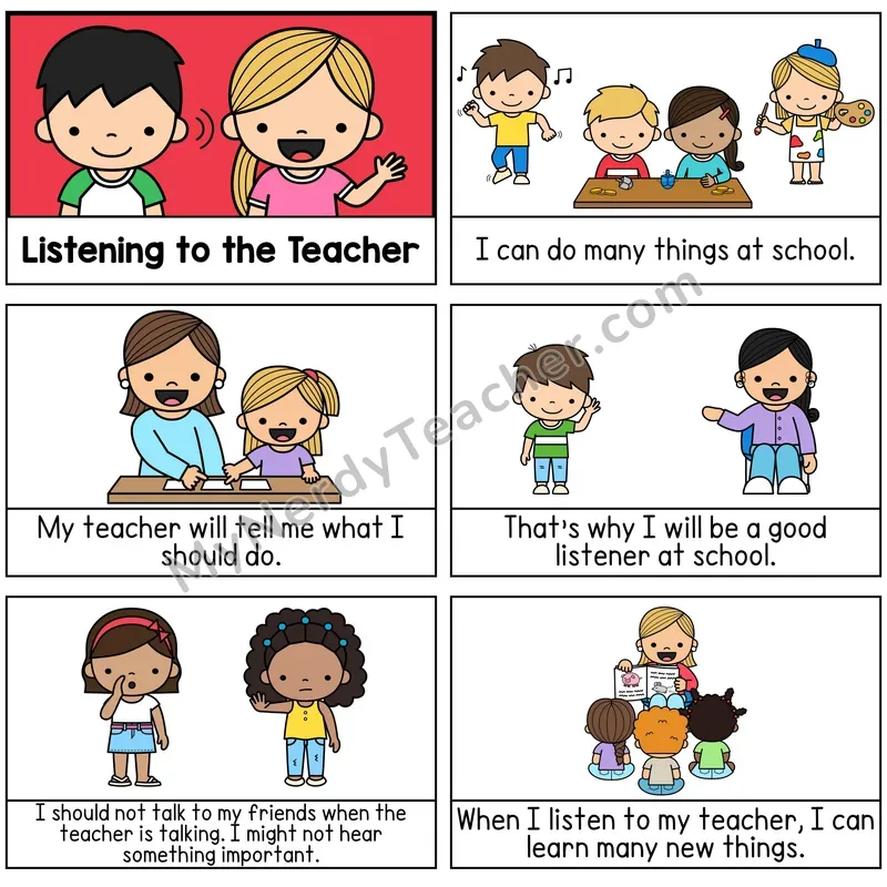 Listening to the Teacher Digital Social Story Booklet