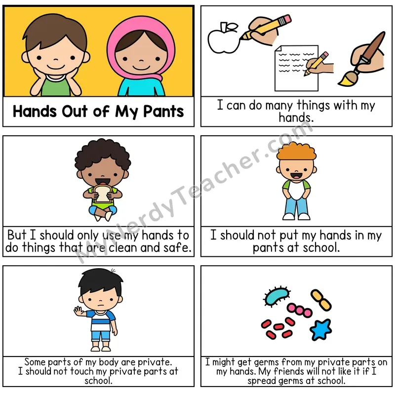 Hands Out of My Pants Digital Social Story Booklet