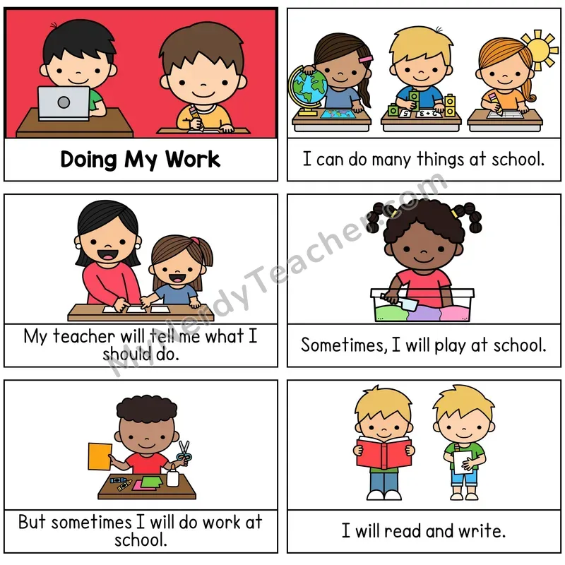 Doing My Work Digital Social Story Booklet