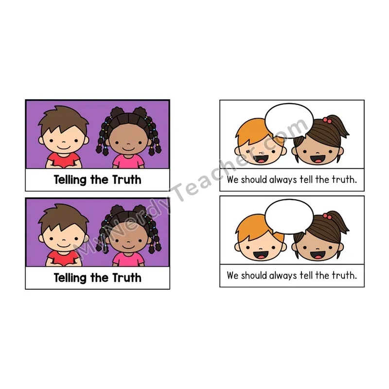 Telling the Truth Social Story Booklet — Color