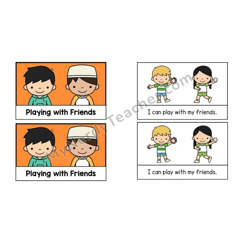 Playing with Friends Social Story Booklet — Color