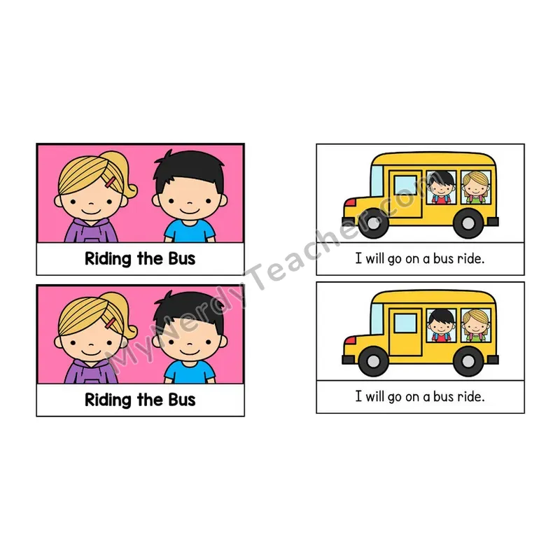 Riding The Bus Social Story Booklet — Color