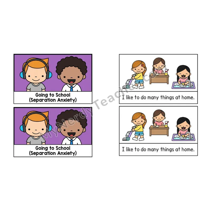 Separation Anxiety Social Story Booklet — Color