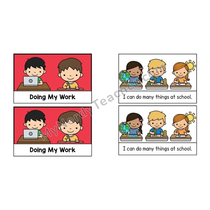 Doing My Work Social Story Booklet — Color