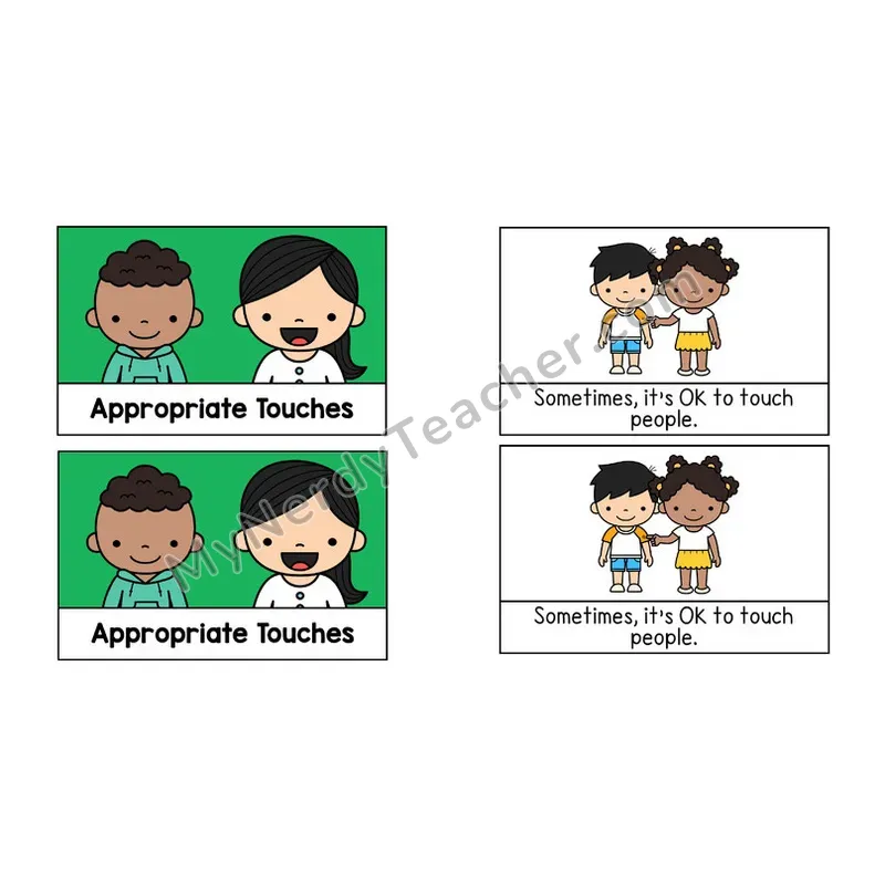 Appropriate Touches Social Story Booklet — Color