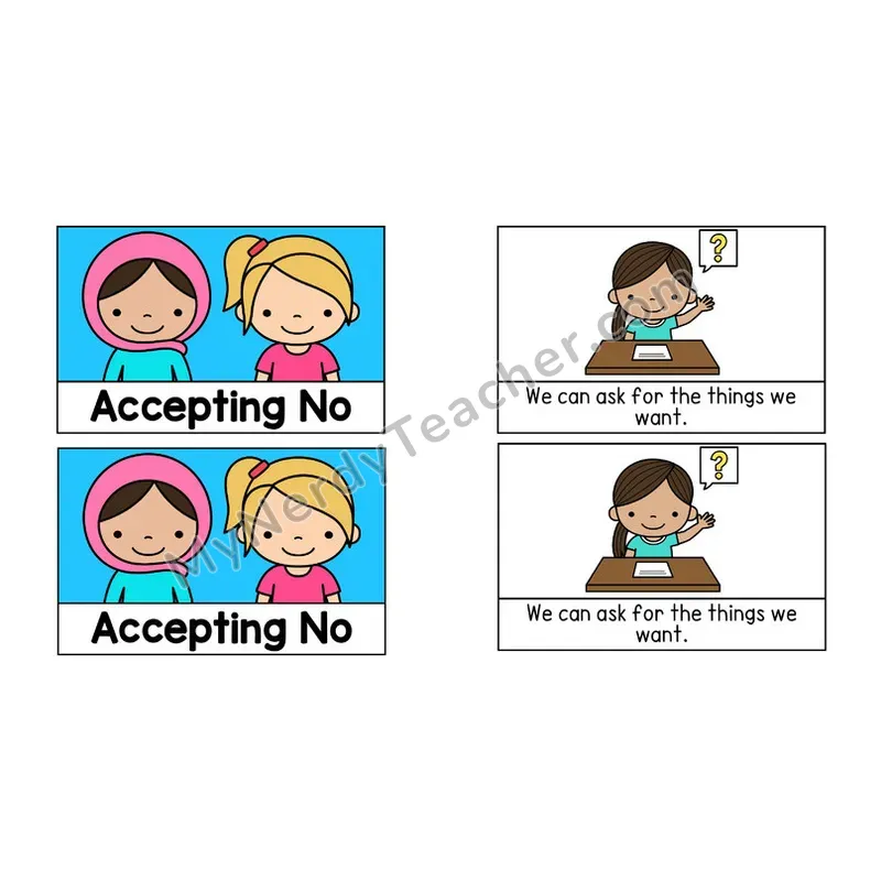 Accepting No Social Story Booklet — Color
