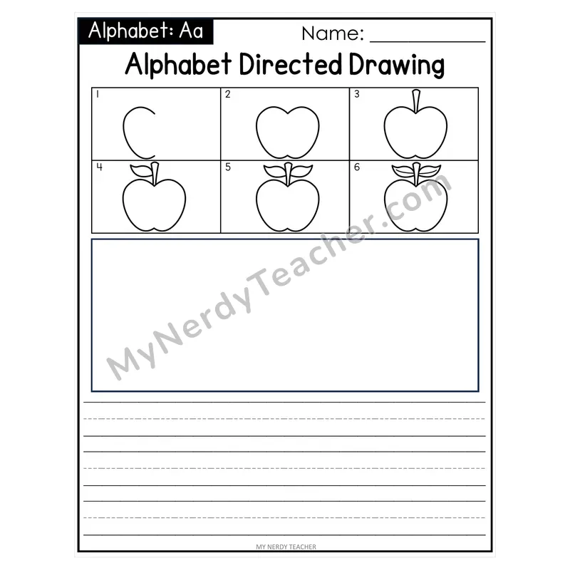 Alphabet Directed Drawing & Handwriting — Letter Sounds A-Z
