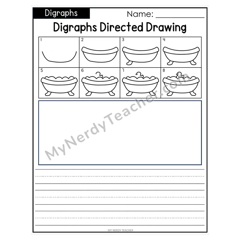 Digraphs Directed Drawing & Handwriting — sh, ch, th, wh