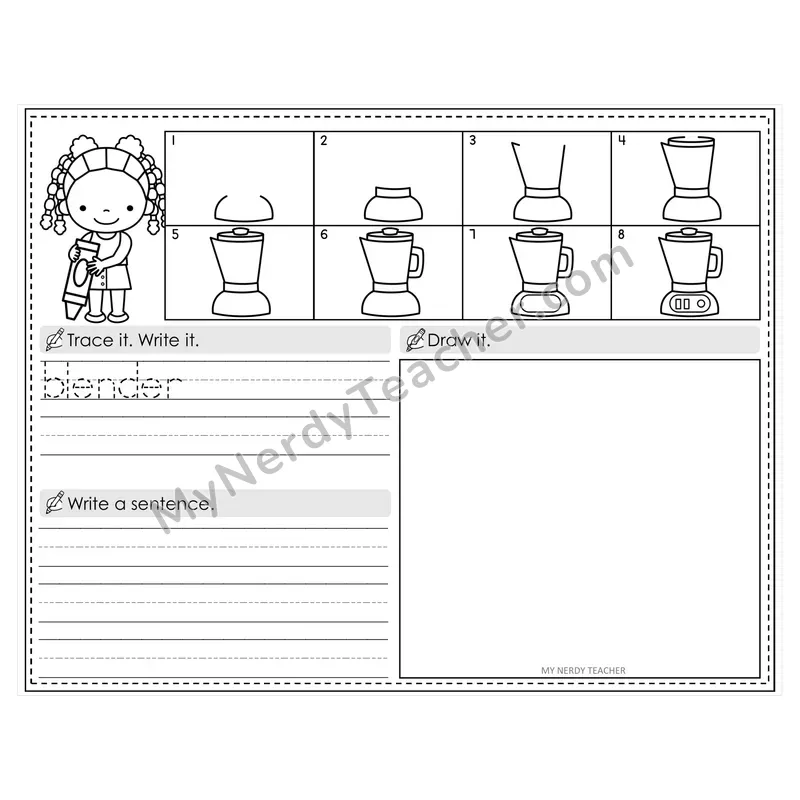 Consonant Blends Directed Drawing Mini Books — L, R & S Blends