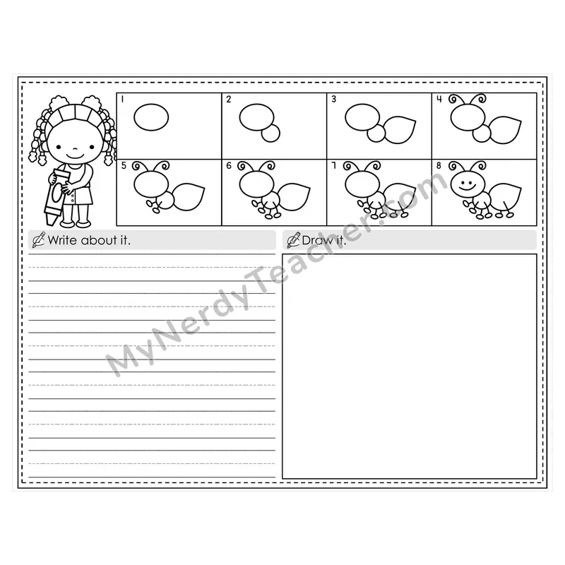 Alphabet Animals Directed Drawing Mini Books — Beginning Sounds