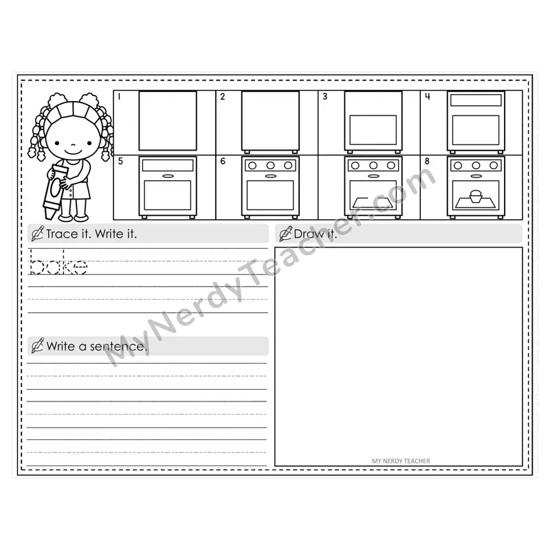 CVCe Words Directed Drawing Mini Books — Silent E Long Vowels
