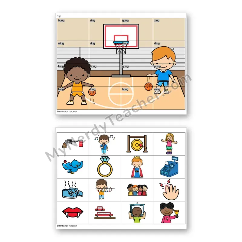 Consonant Digraph NG Mystery Picture Puzzle — Color