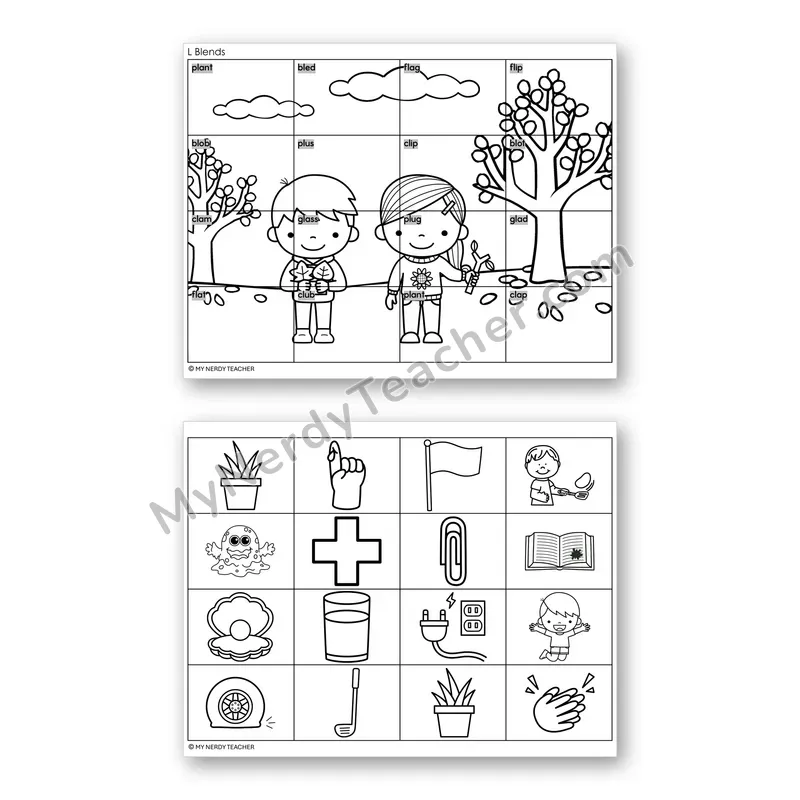 L-Blends Mystery Picture Puzzle — Black & White