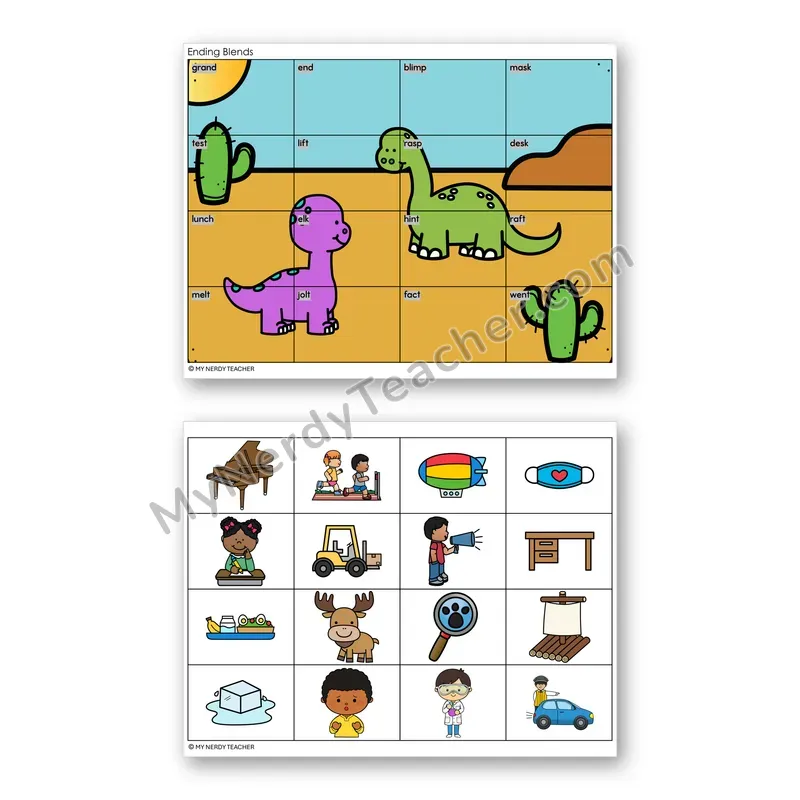 Ending Blends Mystery Picture Puzzle — Color