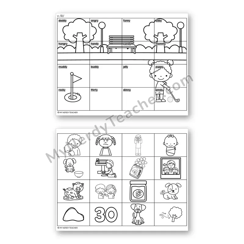 Y as Long E Mystery Picture Puzzle — Black & White