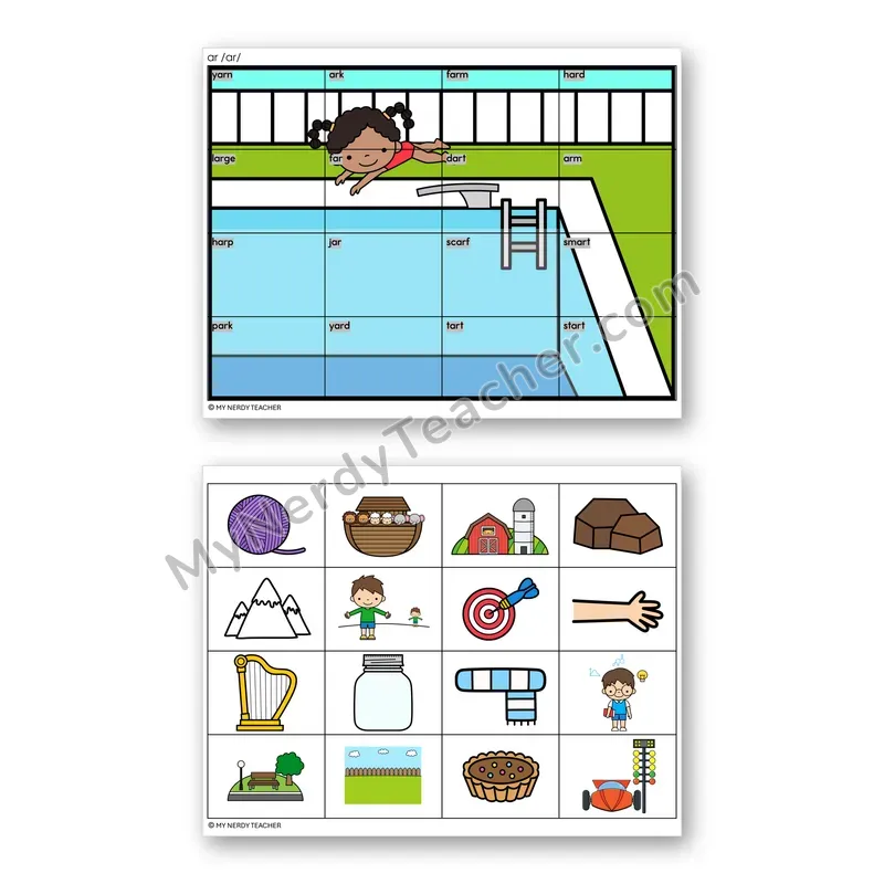 R-Controlled Vowel AR Mystery Picture Puzzle — Color