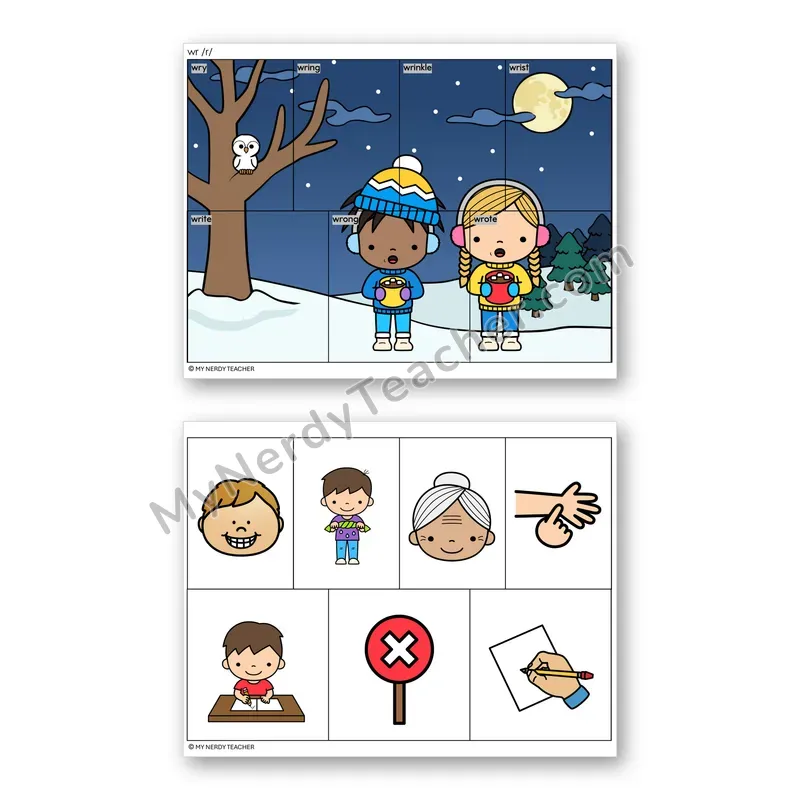 Silent Letters WR Mystery Picture Puzzle — Color