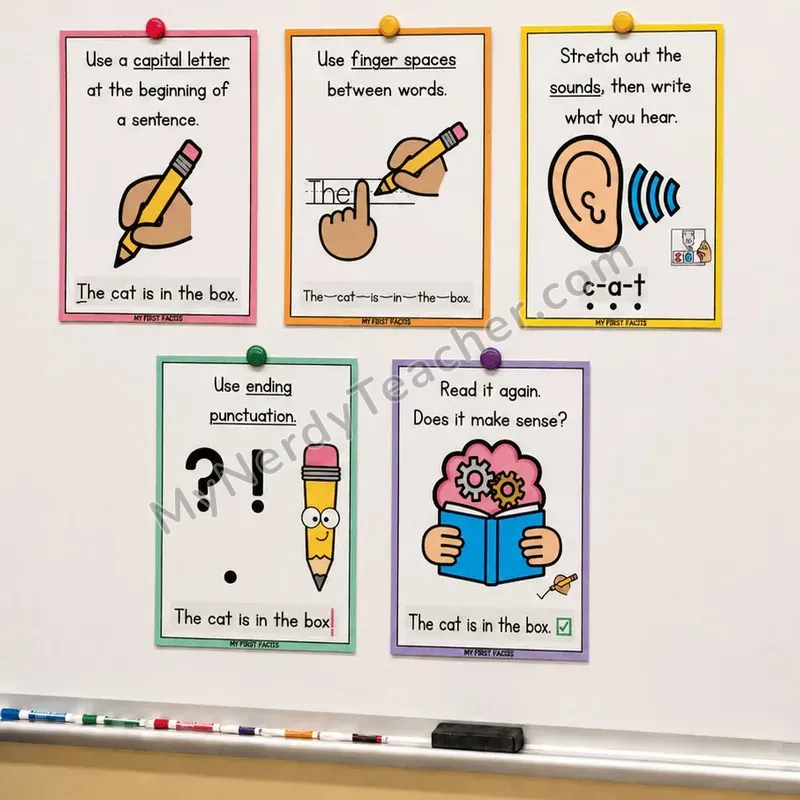Writing Checklist Anchor Charts — Sentence Writing Conventions