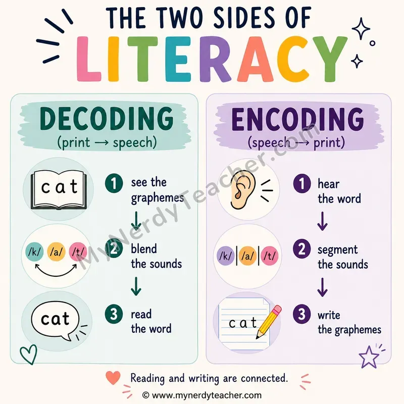 Decoding and Encoding Anchor Chart — The Two Sides of Literacy