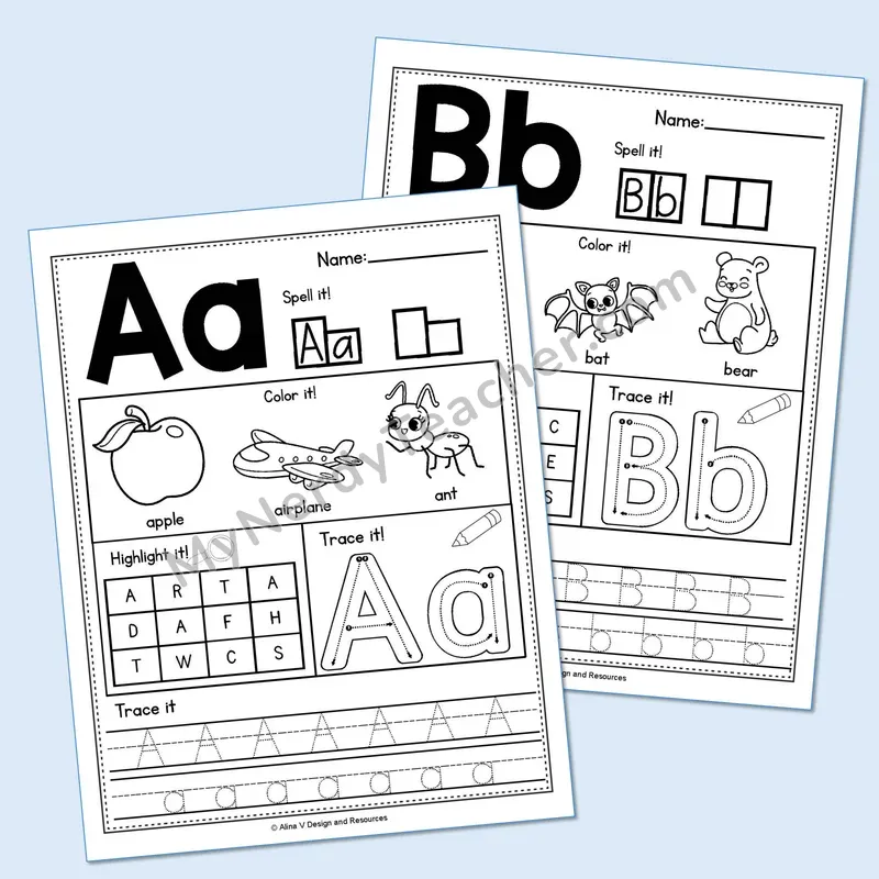 Alphabet Tracing Cards A–Z — Handwriting & Beginning Sounds