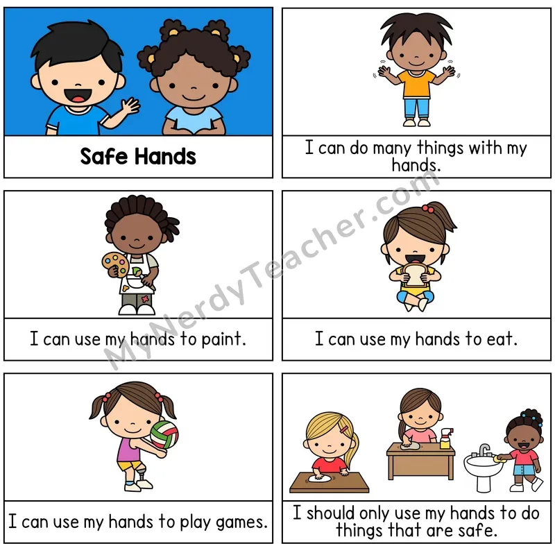 Safe Hands Digital Social Story Booklet