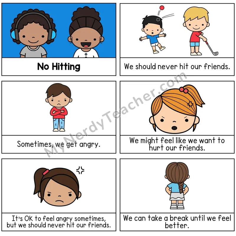 No Hitting Digital Social Story Booklet