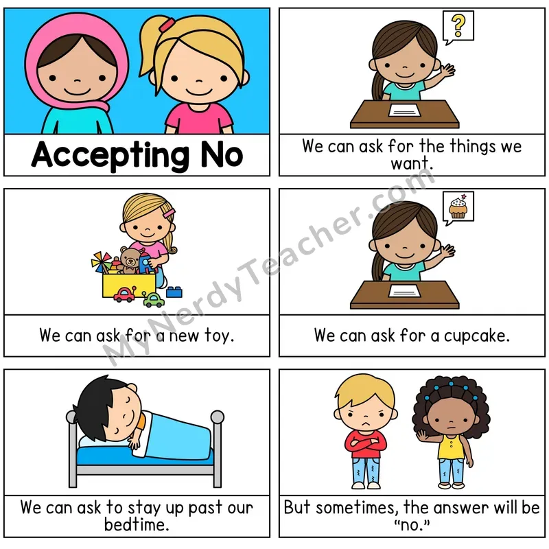 Accepting No Digital Social Story Booklet