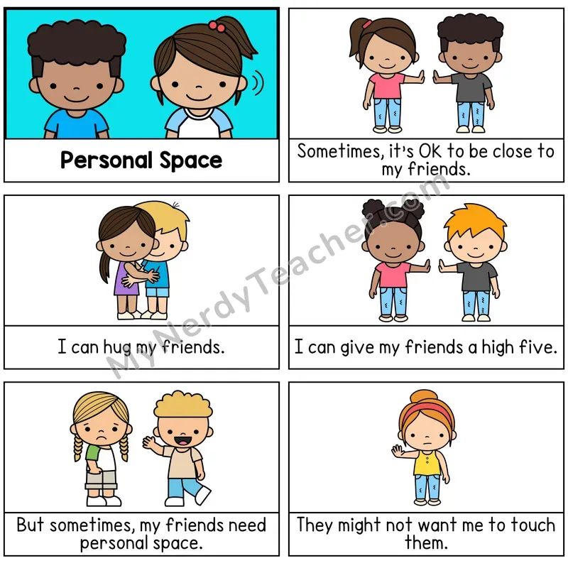 Personal Space Digital Social Story Booklet