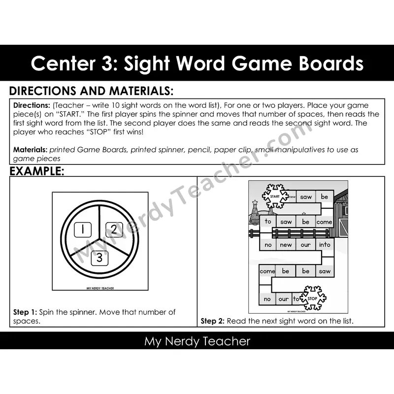 Editable Sight Word Centers — Type Your Own Word List
