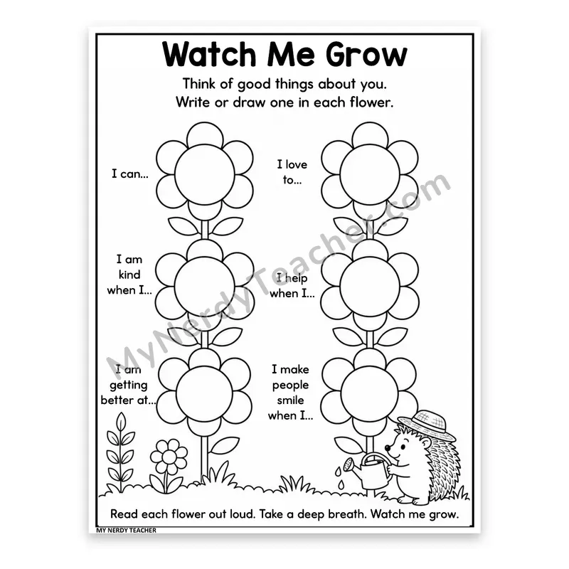 Strengths Sentence Starters — Watch Me Grow Flowers