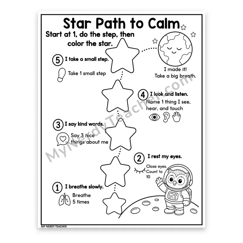 Calming Strategies Sequence — Star Path to Calm