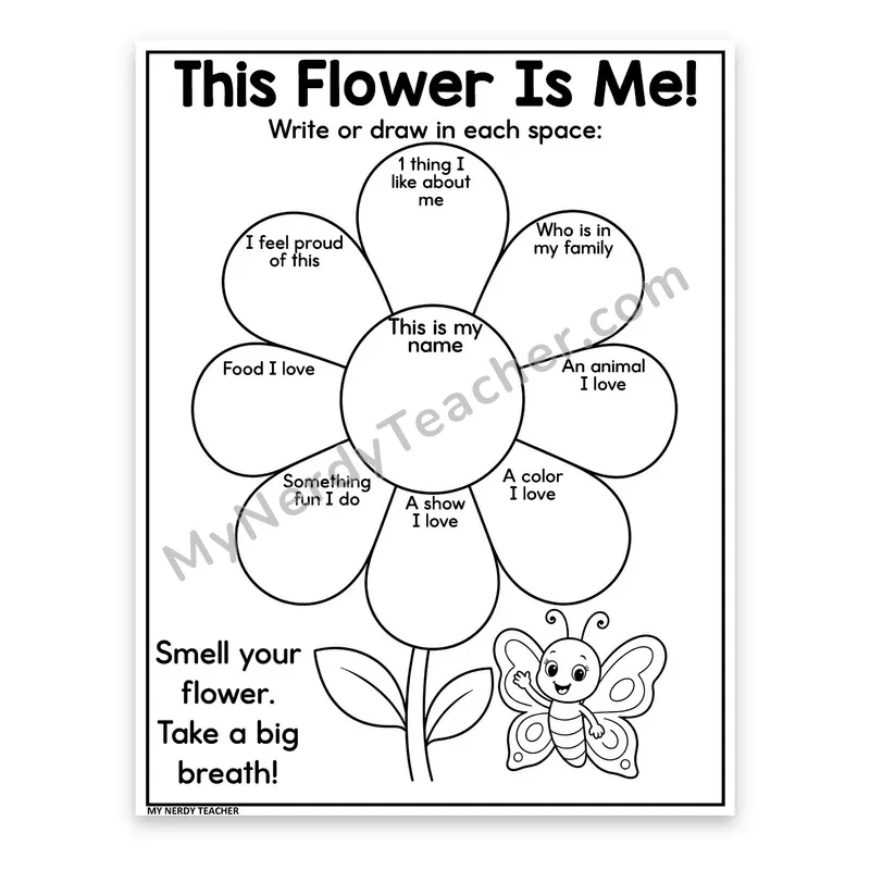 All About Me Flower Petals — This Flower Is Me